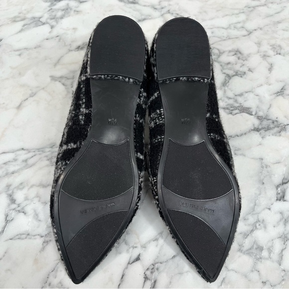 Marc Fisher Alen Flats Pointed Toe Black Gray Tweed - Picture 8 of 10